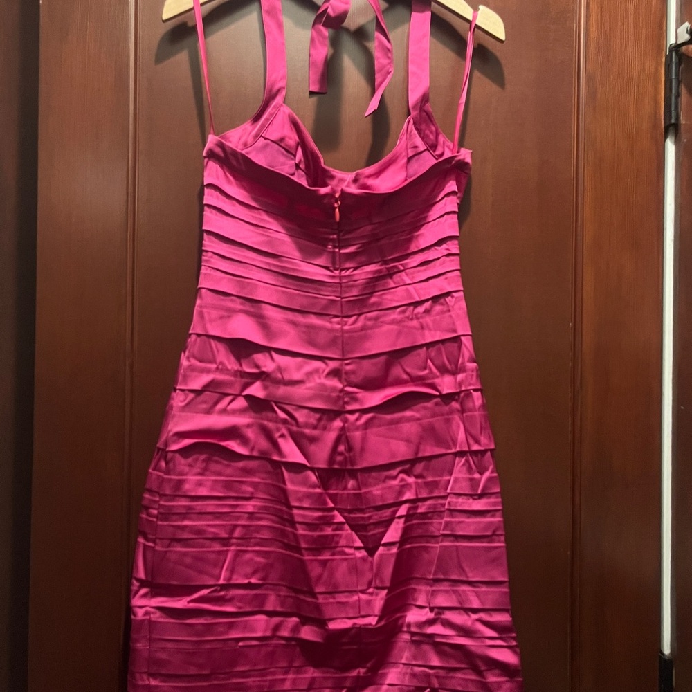 BCBGMaxAzria Fuchsia Layered Mini Dress - Picture 2 of 3